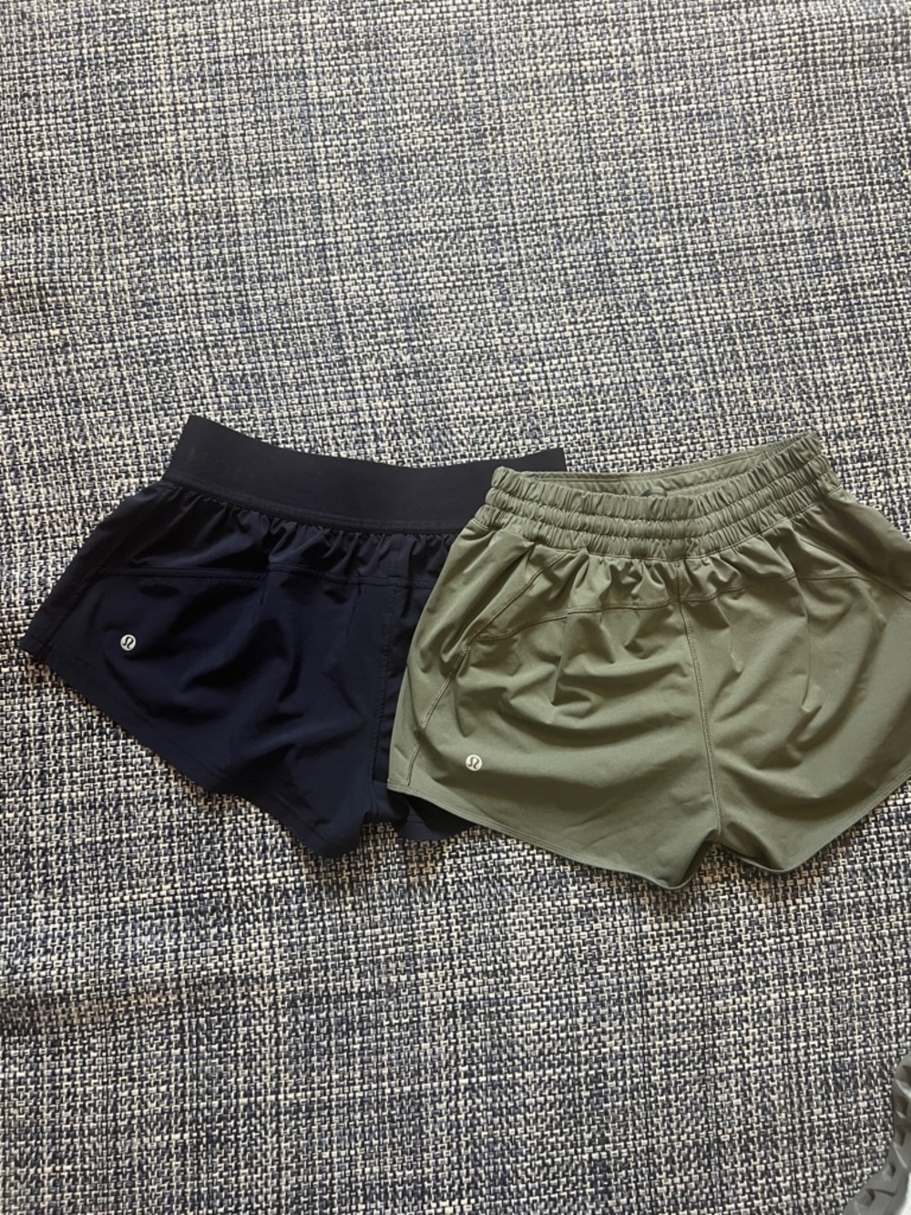 lululemon athletica Women's Athletic Shorts - Black and Olive Green